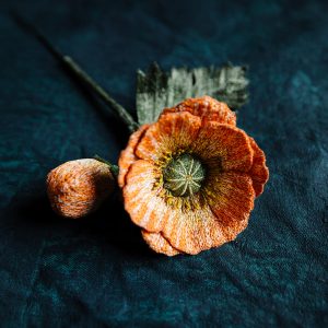 Orange Poppy Art Print by Corinne Young Studio