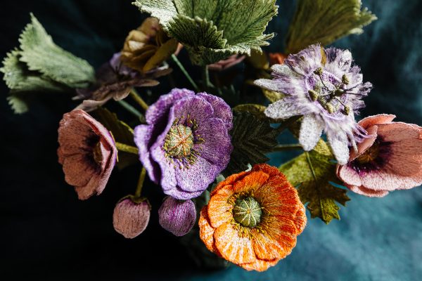 Poppies and Passion Flower Collection Art Print by Corinne Young Studio