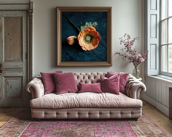 Corinne Young Studio - Orange Poppy Art Print (Room Set)